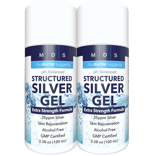 [BRSWIHYOA4IWA3Q5] Colloidal Silver Gel Extra Strength - 35ppm Activated Colloidal Silver Gel for Maximum Potency - Made in USA - Structured Formula in a Convenient 2 Pack