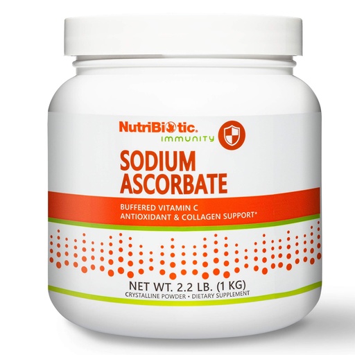 [BRSWIYQAO4GRWD3Y] NutriBiotic - Sodium Ascorbate Buffered Vitamin C Powder, 2.2 Lb | Vegan, Non-Acidic & Easier on Digestion Than Ascorbic Acid | Essential Immune Support & Antioxidant Supplement | Gluten & GMO Free
