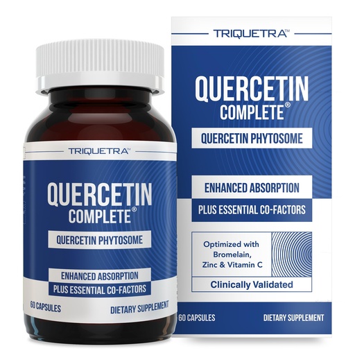 [BRSW2CALAQFREADP] Quercetin Complete® Quercetin Phytosome with 50X Higher Absorption, Clinically Proven & Patented Quercefit – Most Effective Form of Quercetin – Enhanced with Bromelain, Zinc & Vitamin C (60 Capsules)