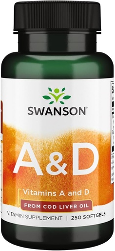 [BRSWGFDQOEPG2FI7] Swanson Vitamin A & D Skin Eye Immune System Health 250 Sgels