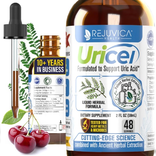 [BRSWIAI4BYHWIADK] Uricel - Advanced Uric Acid Support & Cleanse Supplement - Joint & Kidney Support - Liquid Delivery for Better Absorption - Tart Cherry, Chanca Piedra, Celery Seed & Turmeric - 2 fl oz