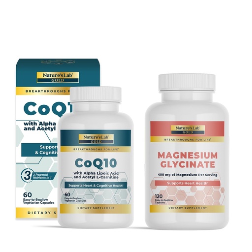[BRSROBADBANGCHTU] Nature's Lab Gold CoQ10 + Alpha Lipoic Acid + Acetyl L-Carntine HCL + Magnesium Glycinate 400mg