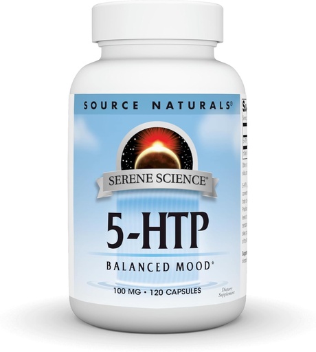 [BRSWIYQOAUAQIG3K] Source Naturals Serene Science 5-HTP, 100 mg - 120 Capsules