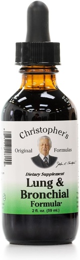 [BRSWIYQLBUPRC3LA] Formula originale di Christopher Lung & Bronchial Formula, 2 oz Liquid - Supporto respiratorio naturale