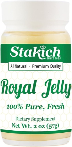 [BRSWIYYFCIJRWDLC] Stakich Fresh Royal Jelly - Pure, All Natural - No Additives/Flavors/Preservatives Added - 2 Ounce (57 Grams)