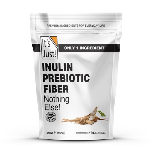 [BRSWYZYFCVYGGHI7] It's Just! - Inulin Prebiotic Fiber, Water Soluble, Chicory Root Powder, Promotes Gut Health, Made in USA, Product of Belgium, Vegan/Keto Friendly