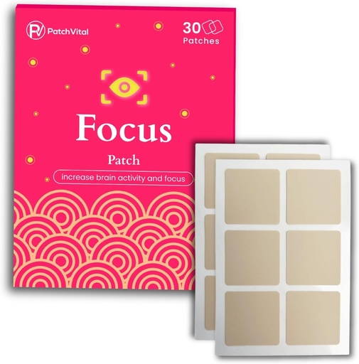 [BRSROGI5CQBRU2DL] Focus Patch | Plant Based Water Resistant Patches (30 Count)