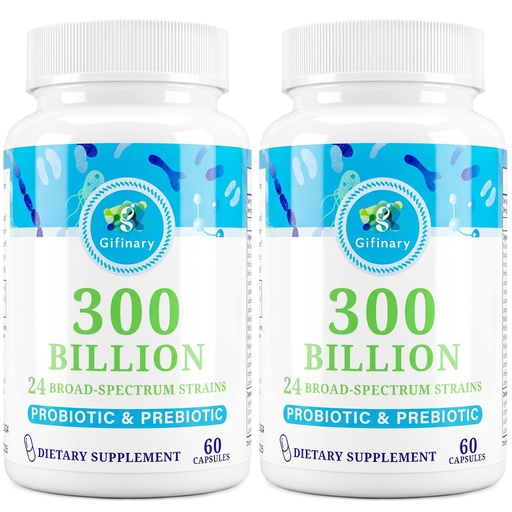 [BRSRAGILCAJR4CI7] 300 Billion CFU Probiotics 24 Strains + 15 Herbs Prebiotics, 120-Day Supply | Prebiotics and Probiotics for Women & Men, Probiotic Prebiotic for Overall Digestive, Gut, Immune, Constipation & Whole-Body