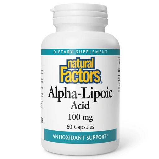 [BRSWIYTYCUPWCGA7] Natural Factors Alpha-lipoic Acid 100mg Capsules, 60-Count