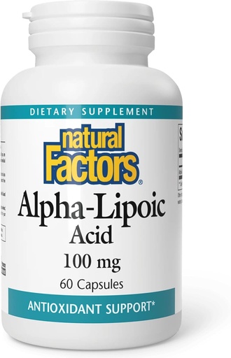 [BRSWIYTYCUPWCGA7] Natural Factors Alpha-lipoic Acid 100mg Capsules, 60-Count