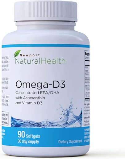 [BRSWGEIYAEHGEFDX] Omega-D3, Voiöljy EPA & DHA, Astaksantiini & D3-vitamiini 