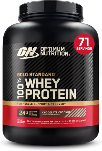 [BRSWIYD7O56WAH3M] Optimum Nutition Gold Standard 100% Whiy Protein Powder, Chocolate Coconut, 5 Pound (Packaging May Vary)
