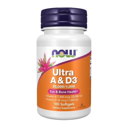 [BRSWIY3YCYJQKFI3] NOW Foods Supplements, Vitamin A & D3 25,000/1,000 IU, Eye Health*, Essential Nutrition, 100 Softgels