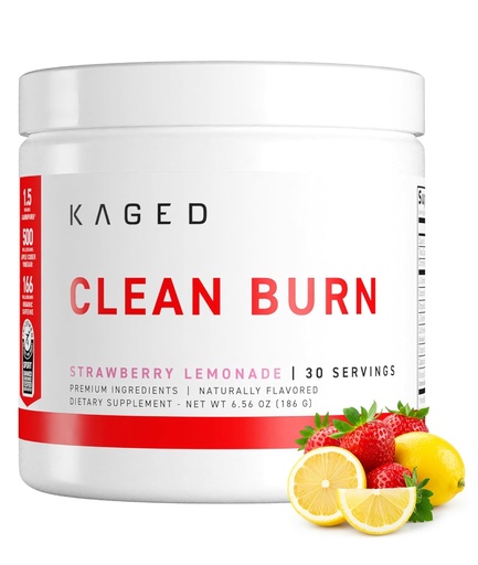 [BRSROGIOBMJRMCLA] Kaged Clean Burn | Weight Loss Powder | CaloriBurn GP, L Carnitine, Coconut Water | Boost Metabolism, Energy, Focus | Strawberry Lemonade
