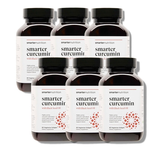 [BRSWGEL4DEJWMYL5] SMARTERNUTRITION Curcumin Softgels - Vegan High Absorption 400 mg Curcumin Supplement Standardized to 95% Tetrahydrocurcuminoids + Black Seed Oil & Ginger for Joint & Immune Health - 360 Ct