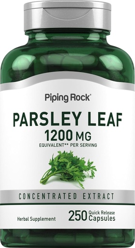 [BRSROBQ3OIIQMHTV] Piping Rock Parsley Supplement Capsules | 1200mg | 250 Pills | Herb Leaf Extract | Non-GMO, Gluten Free