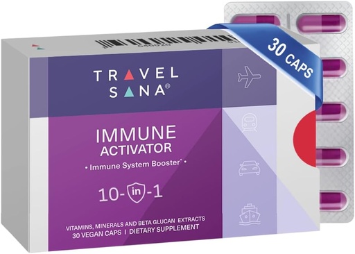 [BRSROGAQA4ARQHLK] Immune Activator | 10-in-1 Immune Booster | Immune Support Supplement with Beta-Glucan, Vitamin C, A, D3, B6, B9, B12, Zinc, Selenium and Manganese | 30 Vegan Capsules