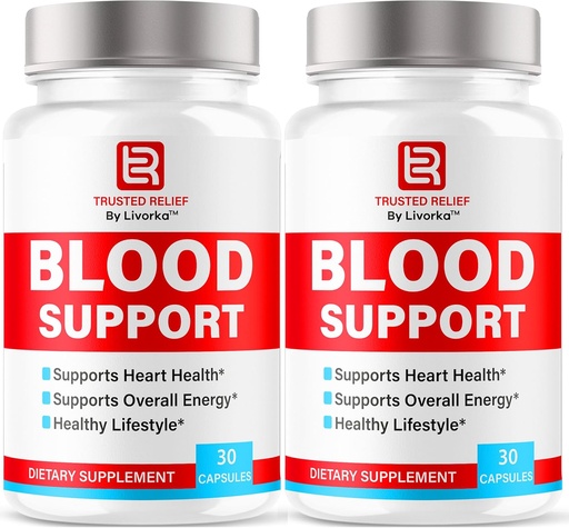 [BRSRAHDRBEMRYETO] (2 Pack) Trusted Relief Blood Support Capsules - Official TrustedRelief Blood Support Vitamin Pills, Natural Trusted Relief Advanced Premium Formula Wellness & Overal Health, 60 Capsules for 2 Months