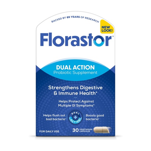 [BRSWKHD5AZ4RQD3P] Florastor Probiotics for Digestive and Immune Health, 30 Capsules, Probiotics for Women & Men, Helps Flush Out Bad Bacteria, Boosts The Good with Our Unique Strain Saccharomyces Boulardii