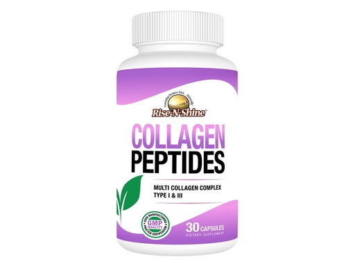 [BRSRMYL2A4IWMCDO] Rise-N-Shine Hydrolyzed Collagen Type I & III - Collagen Peptides Complex Supplements for Hair, Skin, Nails, & Joint Support - 30 Capsules (30-Day Supply)