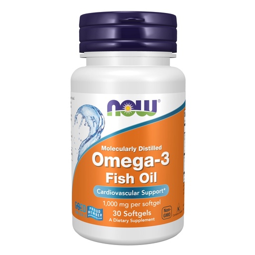 [BRSWGZ32AUMQEHTK] NOW Foods Supplements, Omega-3 180 EPA / 120 DHA, Molecularly Distilled, Cardiovascular Support*, 30 Softgels