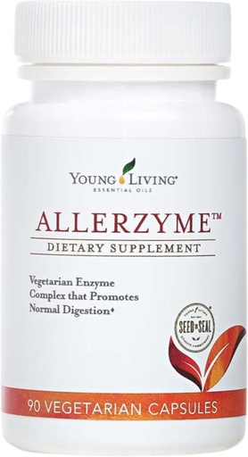 [BRSWIZL7OQGBWDTG] Young Living Allerzyme - 90 ct Dietary Supplement Capsules - Vegetarian Enzyme Complex with Tarragon and Ginger Premium Essential Oils for Digestive Support