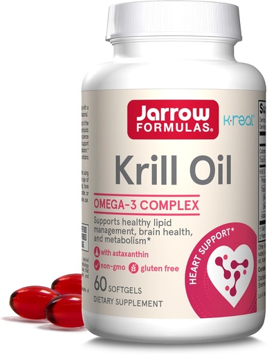 [BRSWIY32BQOBQHTM] Jarrow Formulas Krill Oil - Astaxanthin - 60 Softgels - 30 서빙 - 지원 Lipid 관리, Metabolism, Brain & Heart Health - EPA 및 DHA - 글루텐 무료 - 비 GMO