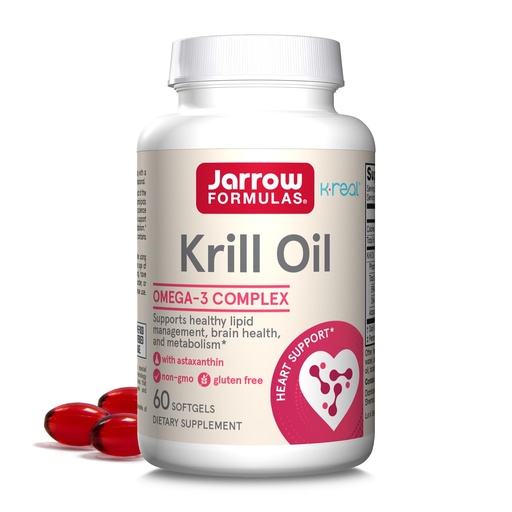[BRSWIY32BQOBQHTM] Jarrow Formulas Krill Oil - Phospholipid Omega-3 Complex with Astaxanthin - 60 Softgels - 30 Servings - Supports Lipid Management, Metabolism, Brain & Heart Health - EPA & DHA - Gluten Free - Non-GMO
