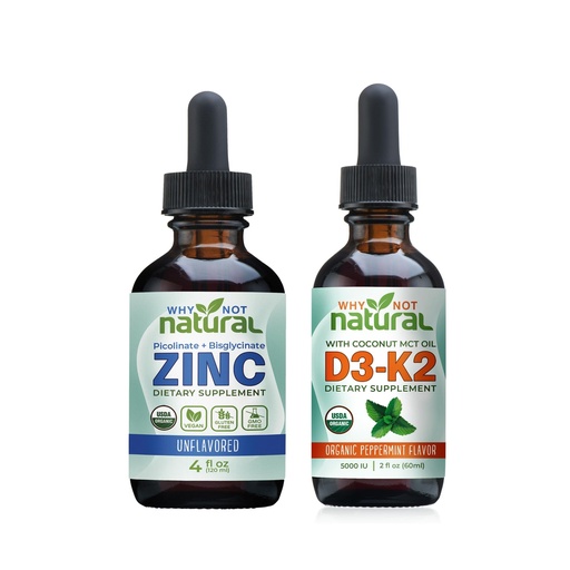 [BRSRAYYBOEBQG3TX] Organic Liquid Zinc and Vitamin D3K2 Drops