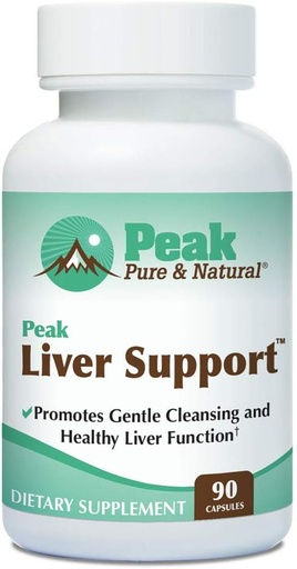 [BRSWECQBC54AACQY] pico puro & Natural Peak Liver Suplemento de apoio ao fígado baseado no leite | limpeza do fígado e detox | 90 cápsulas