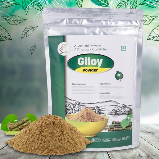 [BRSW2CD3BAJQE3L4] SVATV Giloy Powder • 124; Guduchi • 124; Tinospora • cordifolia • Pulver • 124; Herbsl • Supplement til immunstøtte • 124; Afgiftning - 227g, 8oz, 0,5 Lbs