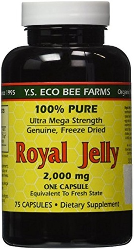 [BRSWKFYRDEDROCLA] YS Eco Bee Farms Royal Jelly 2,000 mg - 75 Capsules (Pack of 2)
