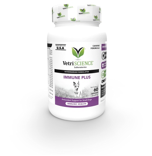 [BRSWIZTRDF7RUHL4] VetriScience Immunity Health Easy-Open Capsules, Immune Plus Supplement for Medium and Large Breed Dogs, Cell Advance Immune and Allergy Support with Antioxidants, Hypoallergenic Formula, 60 Count
