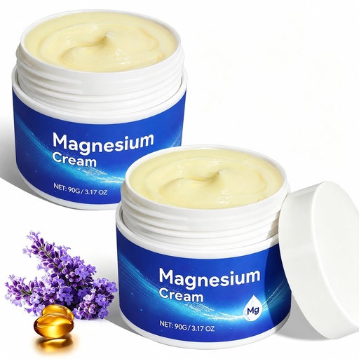 [BRSRAGQPDIHAOE3D] ReliCo 2pack Magnesium Cream - Pure Magnesium Oil with Vitamin E, Magnesium Lotion for Men Women