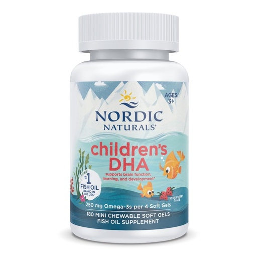 [BRSWKHD3DMJQAHTB] Nordic Naturals Children’S DHA For Omega 3 | Fish Oil For Kids 250Mg From Arctic Cod Liver Oil | Omega 3 EPA & DHA For Kids 3-6 Yrs| Brain Development & Immunity Strawberry Fish Oil 180 Mini Softgels