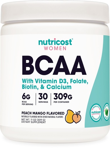 [BRSWGGAQOUBWOEYY] Nutricost BCAA for Women (Peach Mango, 30 Servings) - Formulated Specifically for Women - Non-GMO and Gluten-Free
