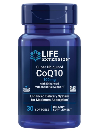 [BRSWG2YKOIJQI3YV] Life Extension Super Ubiquinol CoQ10 with Enhanced Mitochondrial Support™, Heart Health Supplement, Maximum Absorption, 100 mg, Non-GMO, Gluten-Free, 30 softgels