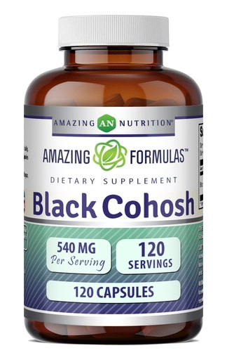[BRSWKYL5PMEGYAL6] Amazing Formulas Black Cohosh Supplement | 540 Mg per Serving | Capsules | Non-GMO | Gluten-Free | Made in USA (1 Pack | 120 Count)