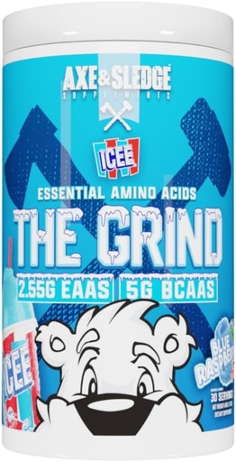 [BRSRAYD5OEPQGA3J] The Grind Essential Amino Acids, Branched Chain Amino Acids, 30 Servings (ICEE Blue Raspberry)
