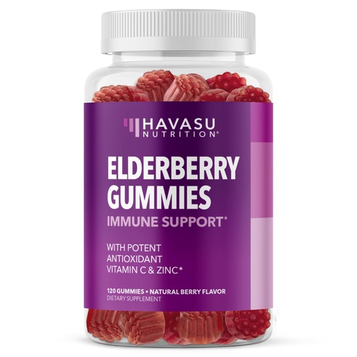 [BRSWYFAKBZ5WYCYY] Sambucus Elderberry Gummies for Adults - Immune Support Supplement with Vitamin C and Zinc - Enhanced Formula for Daily Defense - 120 Count, 2 Month Supply, Berry Flavor - Convenient Wellness