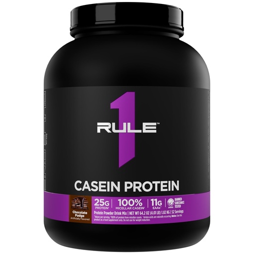 [BRSWGZAZCFYRQCQZ] Rule 1 Proteins Casein Protein - 25g Protein and 11g EAAs Per Serving from Slow-Release Micellar Casein for Overnight Recovery and Sustained Delivery Between Meals (4 Pounds, Chocolate Fudge)