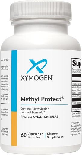 [BRSWIYYOA4AQICIV] XYMOGEN Methyl Protect - Optimal Methylation Formula with Methyl Folate, Vitamin B12 (Methylcobalamin b12), Riboflavin + B6 Vitamins - Cognitive, Homocysteine + Heart Health Supplements (60 Capsules)