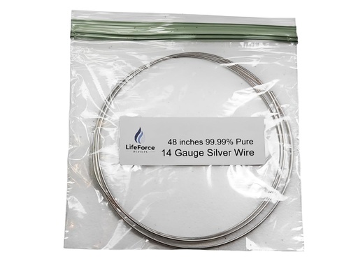 [BRSWIFYLBYOBGFI3] Wires de generador de plata puro – 9999 electrodos de plata – Pre-Cut 48-Inch 14 alambres de calibre – Fits LifeForce Generators