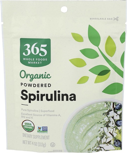 [BRSWYAL4OQBRUYLG] 365 by Whole Foods Market, Organic Spirulina Superfood Powder, 4 unce