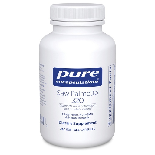 [BRSWIYQBOF5AIFLO] Pure Encapsulations Saw Palmetto 320 - Fatty Acids & Other Essential Nutrients to Support Metabolism & Urinary Function* - with Saw Palmetto Extract - 240 Softgel Capsules