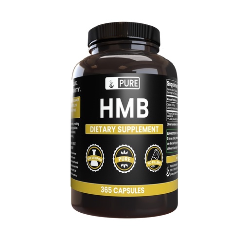 [BRSWYZQBBV6AKETA] Pure Original Ingredients HMB (365 Capsules) No Magnesium Or Rice Fillers, Always Pure, Lab Verified