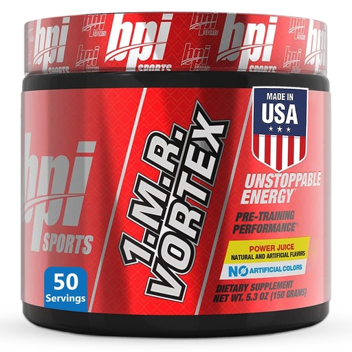 [BRSWIGQ5OEAWKFLE] BPI Sports 1.M.R Vortex Pre Workout Powder – High Stim Preworkout for Men & Women with Glycerol, Caffeine, Niacin, and Herbal Extracts – Energy, Focus & Endurance – Power Juice – 50 Servings