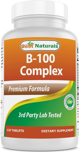 [BRSWIFIRA57RGYA7] Best Naturals B-100 Complex for adults, 120 Tablets