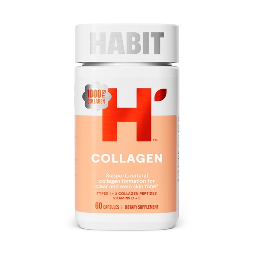 [BRSRAYL4OYMB6ET4] Habit Collagen Supplement (60 Capsules) - New Look, 2000mg Collagen Peptides, Vitamin C & Vitamin E, Skin Health, Antioxidants, Non-GMO, Gluten Free (1 Pack)