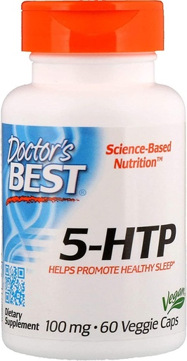 [BRSWIGT4PN7BYF36] Doctor's BEST, Best 5-HTP, 100 mg, 60 Veggie Caps